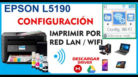 Epson L5190 Como Imprimir desde Red LAN o WIFI - Configurar Epson L5190 ...