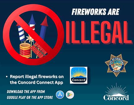 Report Illegal Fireworks via Concord Connect