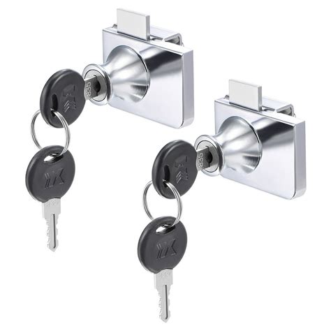 Glass Cabinet Door Lock for Hinged Glass Display Case Keyed Alike 2Pcs ...