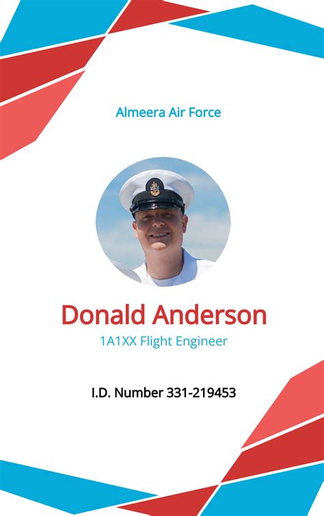 Airforce ID Card Template - Edit Online & Download Example | Template.net