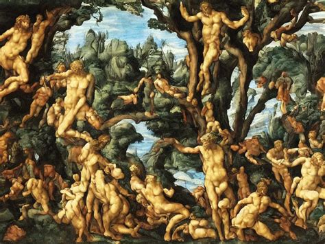 Garden of Eden with no humans by Michelangelo, | Stable Diffusion