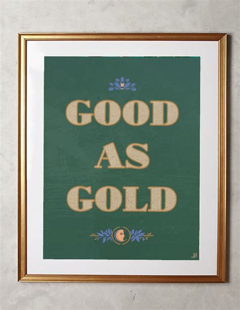 Good As Gold Retro Print | Etsy