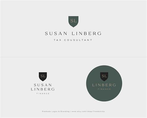 Premade Logo Design, Bookkeeper Logo, Text Logo, Broker Logo, Tax Logo, Modern Logo, Preparation ...