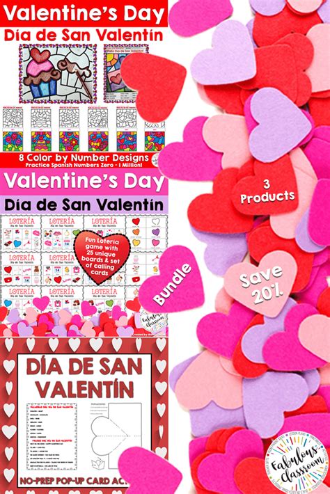 Celebrate Valentine's Day with Bingo, Pop-up Cards, and Color by Number fun! Practice ...