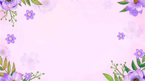 Pretty Purple Hello Spring Spring Nature Floral Powerpoint Background ...