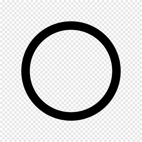 Black Circle Sign Symbol, hollow circle, color, black png | PNGEgg