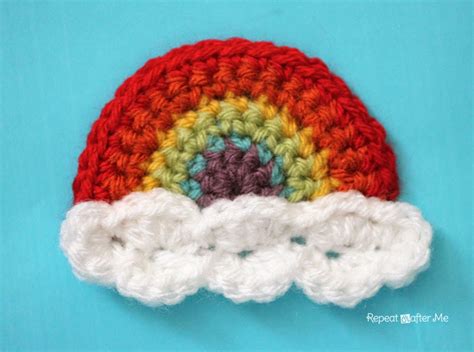 Crochet Rainbow Applique - Repeat Crafter Me