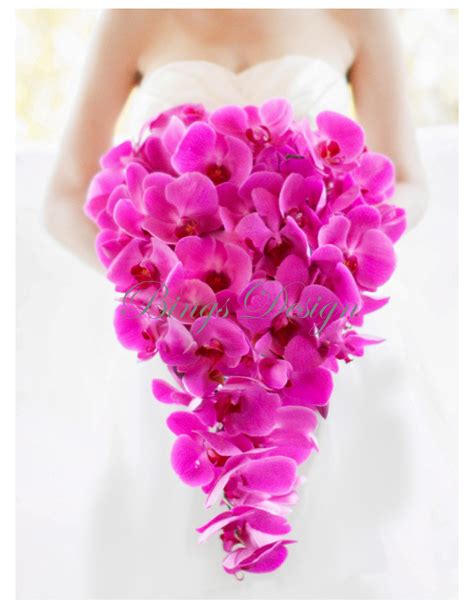 pink orchid cascade bouquet www.BingsDesign.com | Pink orchids bouquet, Orchid bridal bouquets ...