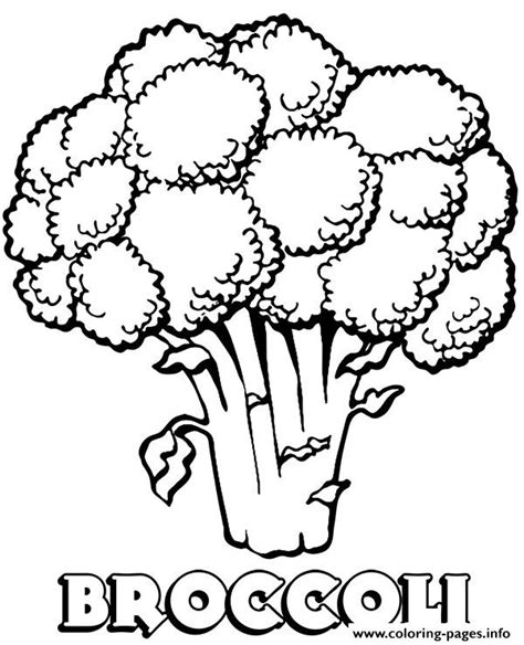 Vegetable Broccoli Coloring page Printable