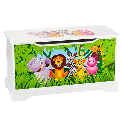 Wooden toy box - Jungle Animals LEOMARK