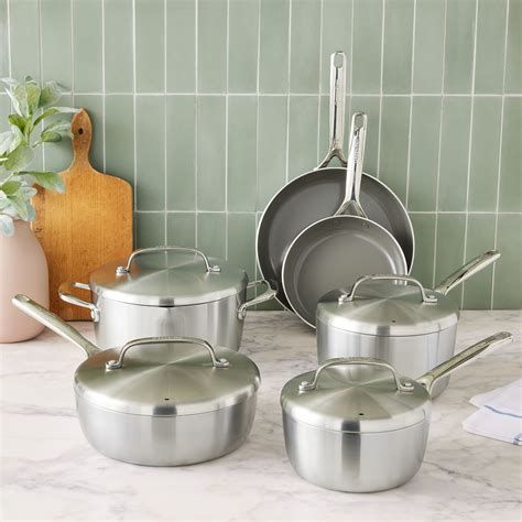 GreenPan GP5 Stainless-Steel Ceramic Nonstick 11-Piece Cookware Set on Food52