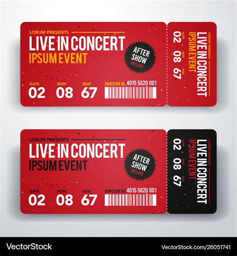 Concert Ticket Sample | HQ Template Documents