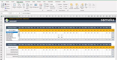 Excel Templates Timesheet