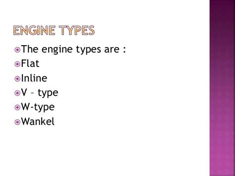 ENGINE CYLINDER & ENGINE TYPES