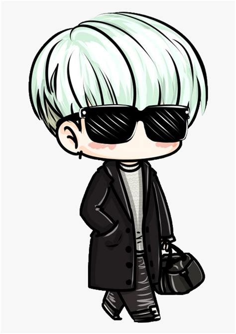 Min Yoongi Em Desenho Clipart , Png Download - Bts Chibi Drawings Easy, Transparent Png - kindpng