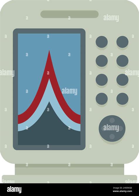 Instrument echo sounder icon. Flat illustration of instrument echo sounder vector icon isolated ...