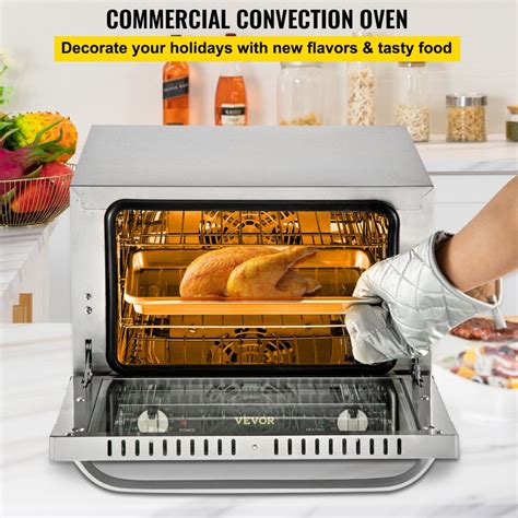 VEVOR Commercial Convection Oven, 21L/19Qt, Quarter-Size Conventional ...