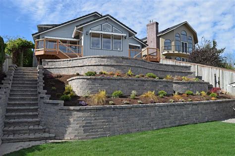 massive....no trees shown. | Landscaping retaining walls, Sloped ...