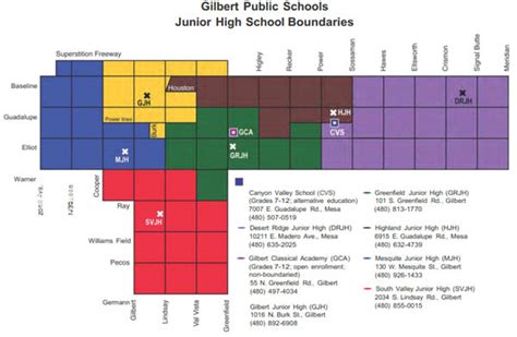 Gilbert Public School Boundaries Map - Gilbert AZ Real Estate