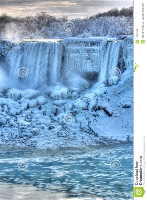 Niagara Falls in Winter stock photo. Image of york, snow - 12512502