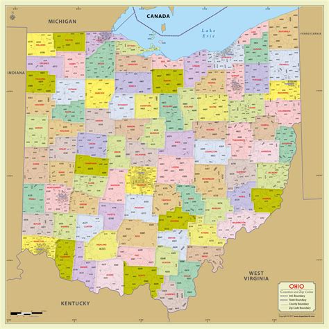 Ohio Zip Code Map Printable - Printable Word Searches