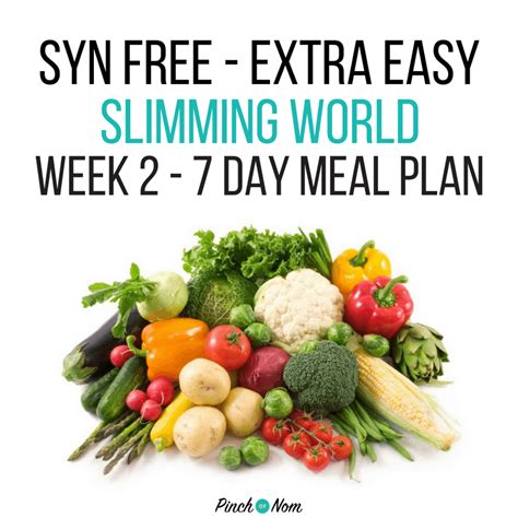 7 Day Slimming World Meal Plan Syn Free - Extra Easy - Week 2 - Pinch Of Nom