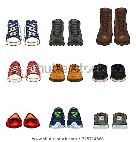 Vector Set Cartoon Color Shoes Items Stock Vector (Royalty Free ...