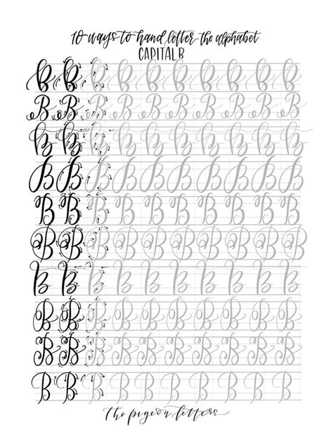 BUNDLE & Save Hand Lettering Practice Sheets 10 Ways to - Etsy Canada ...