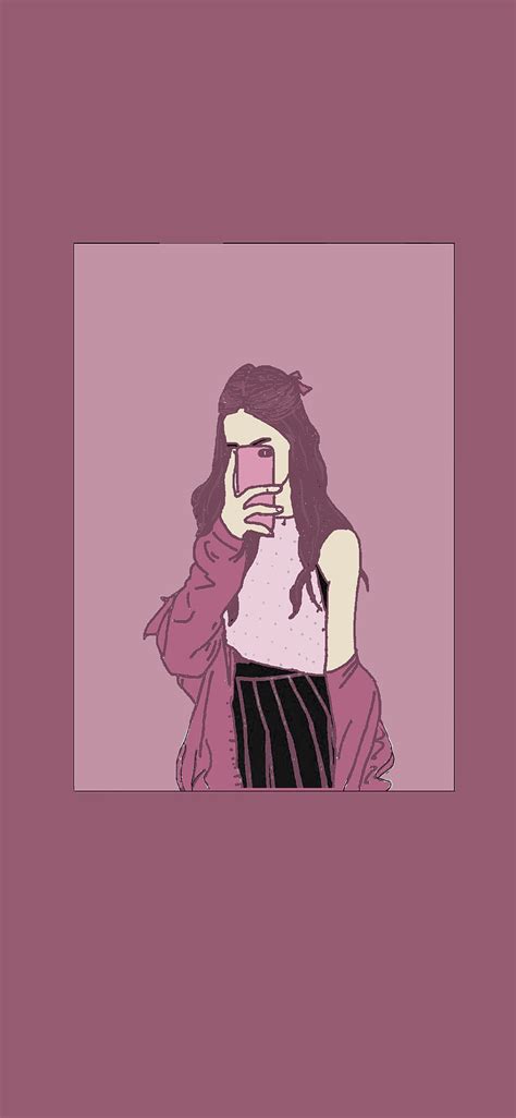 Girl, drawings, fushia, girl drawing, girls, girly, pink, HD phone wallpaper | Peakpx