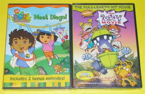 KID DVD LOT - The Rugrats Movie (New) Dora the Explorer Meet Diego ...