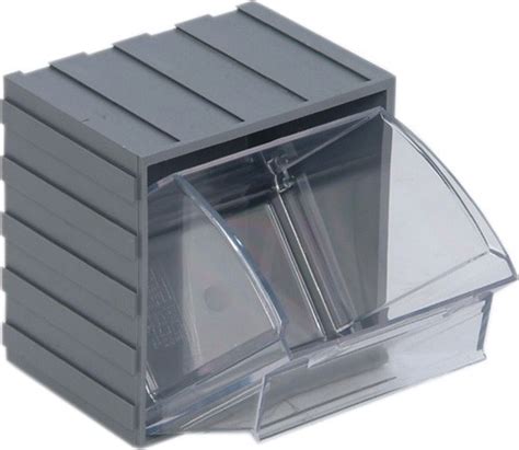 Individual Clear Tip Out Bin Small Parts Organizer - QTB406