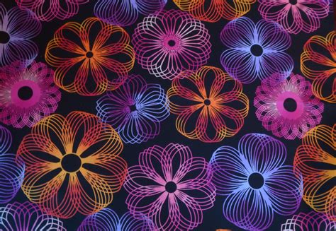 Multi Color Fabric Black Fabric Purple Fabric Swirl Fabric