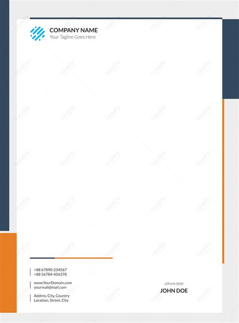 Professional concise company business letterhead template image_picture free download 450066717 ...