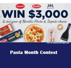 Barilla Pasta Month Contest Ca: Share Recipe to Win $3,000 & Prizes ...