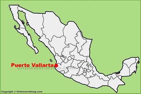 Puerto Vallarta location on the Mexico map - Ontheworldmap.com