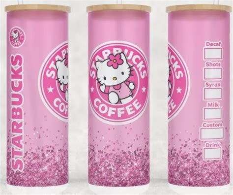 FROSTED GLASS HELLO Kitty Starbucks Coffee Pink Gradient Cup Mug Tumbler 25oz $19.95 - PicClick