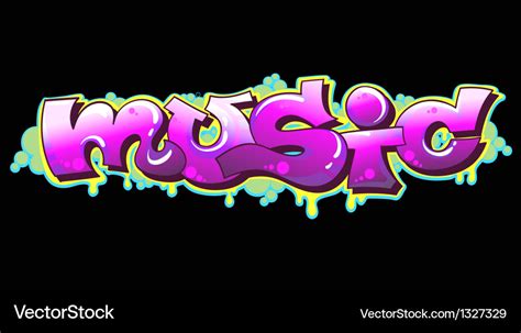 Graffiti music urban art Royalty Free Vector Image