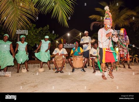 Garifuna perform traditional dance. Garifuna music and dance are an ...