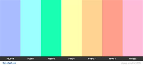 Pastel Rainbow colors palette - ColorsWall