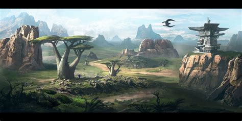 sci fi fantasy landscape | Fantasy Landscape Wallpaper/Background 1600 ...