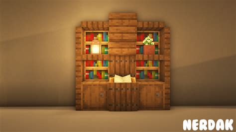 Minecraft Cute Bookcase Design (Video with more designs in comments ...