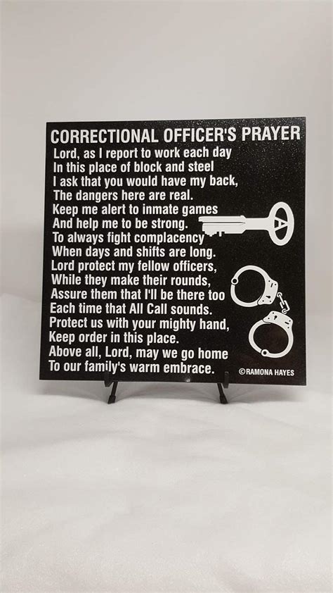 Correctional Officer's Prayer C.O. Prayer Guard's