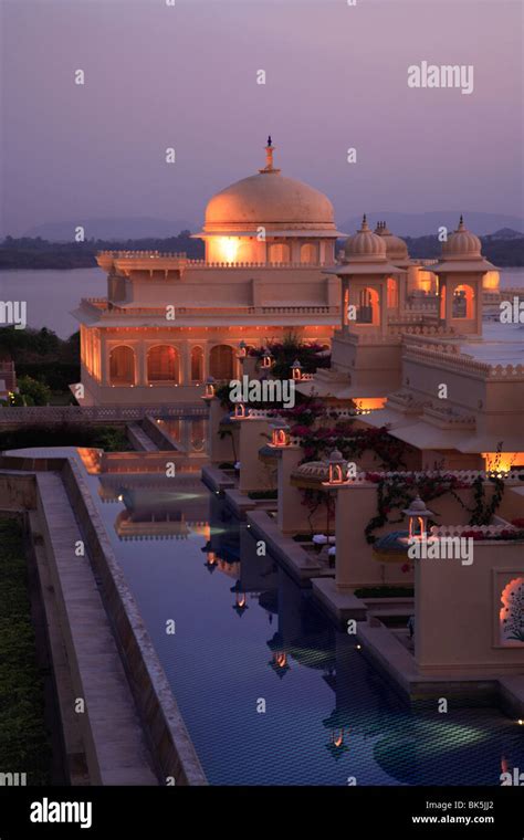 View of the Spa at sunset, The Oberoi Udaivilas, Udaipur, Rajasthan, India, Asia Stock Photo - Alamy