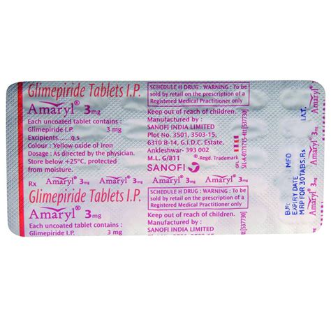 Amaryl 3 Tablet 30's Price, Uses, Side Effects, Composition - Apollo Pharmacy