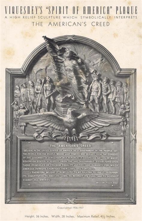 Viquesney's "Spirit of Americanism" Plaque and "Spirit of the Flag ...