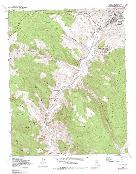 Caliente, NV Topographic Map - TopoQuest