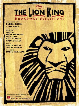 The Lion King – Broadway Selections (Sheet Music) Vocal Selections ...