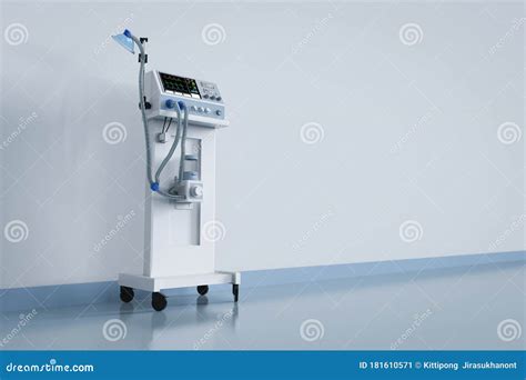 Medical ventilator machine stock illustration. Illustration of lung - 181610571