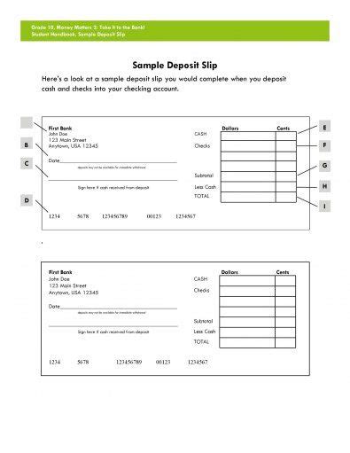 How To Fill Out A Check Deposit Slip Wells Fargo Charles Leals Template | Images and Photos finder