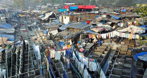 Dhobi Ghat in Mumbai, India. — Stock Photo © johnnydevil #6585700